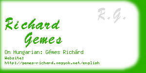 richard gemes business card